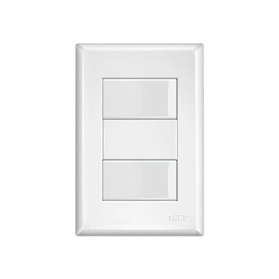 interruptor simples duplo fame evidence com placa 4x2 branco