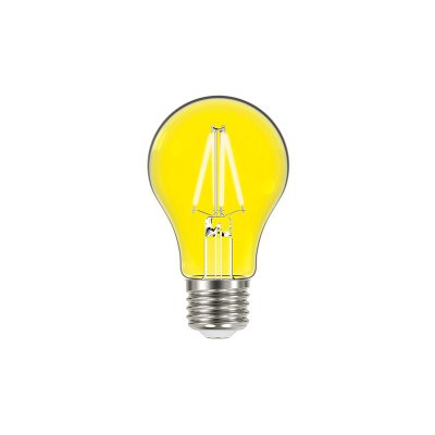 lampada led taschibra filamento color a60 4w bivolt e27 amarelo
