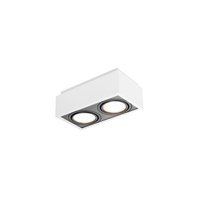 spot de sobrepor newline box para 2 lampadas mr16 gu10 bivolt branco
